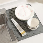 Heat Resistant Silicone Dish Drying Mat for Kitchen – Flexible Countertop Protector, Easy to Clean, Quick Drying 0