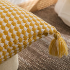 Herringbone Knit Pillow Covers with Tassels – 18x18 Inches, Durable Polyester Blend, 7 Color Options 6