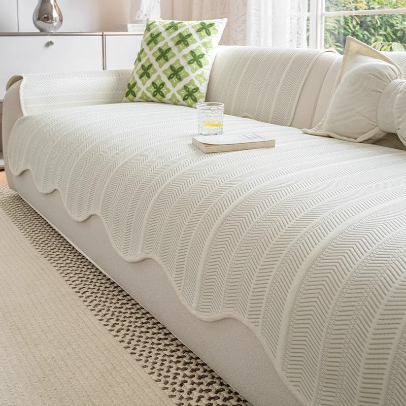 Herringbone Sofa Cover - Pet-Friendly, Non-Slip, Spill-Resistant Protection 9