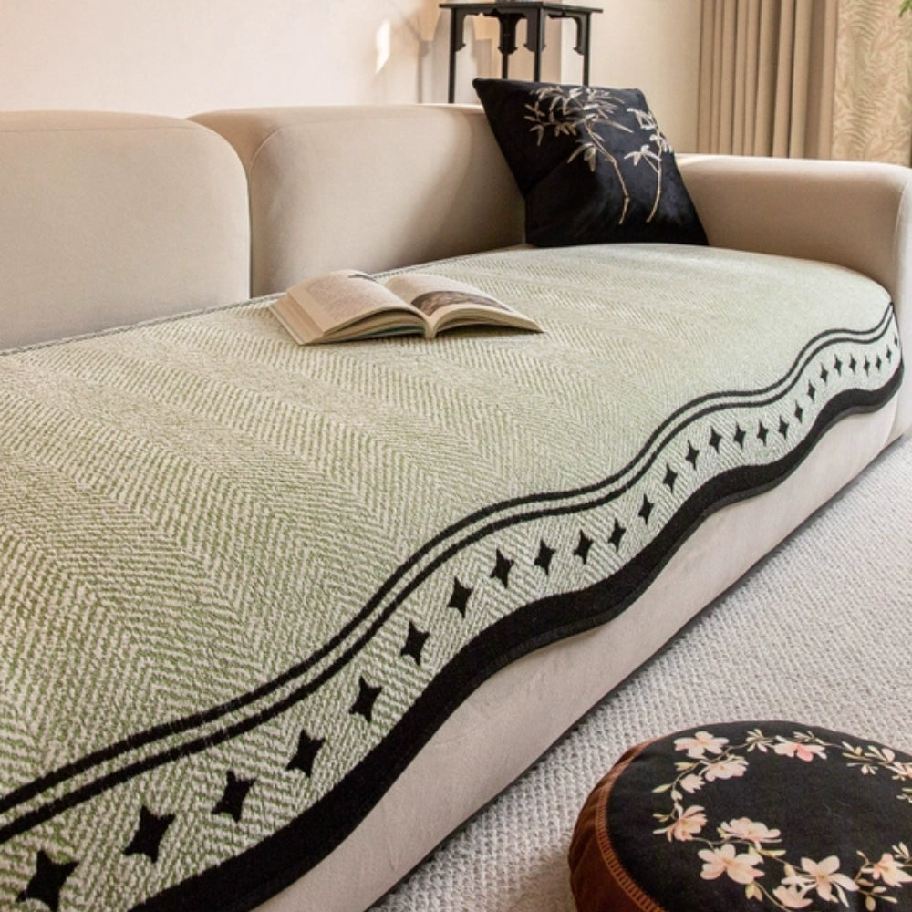 Herringbone Woven Sofa Cover - Stylish, Non-Slip Protection for Pets 3