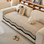 Herringbone Woven Sofa Cover - Stylish, Non-Slip Protection for Pets 7