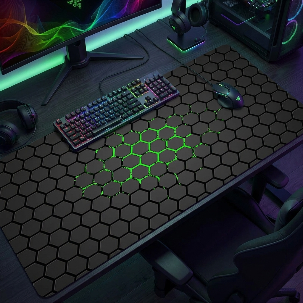 Hexagon XXL Gaming Mouse Pad - Large Smooth Surface for Precision Control 0