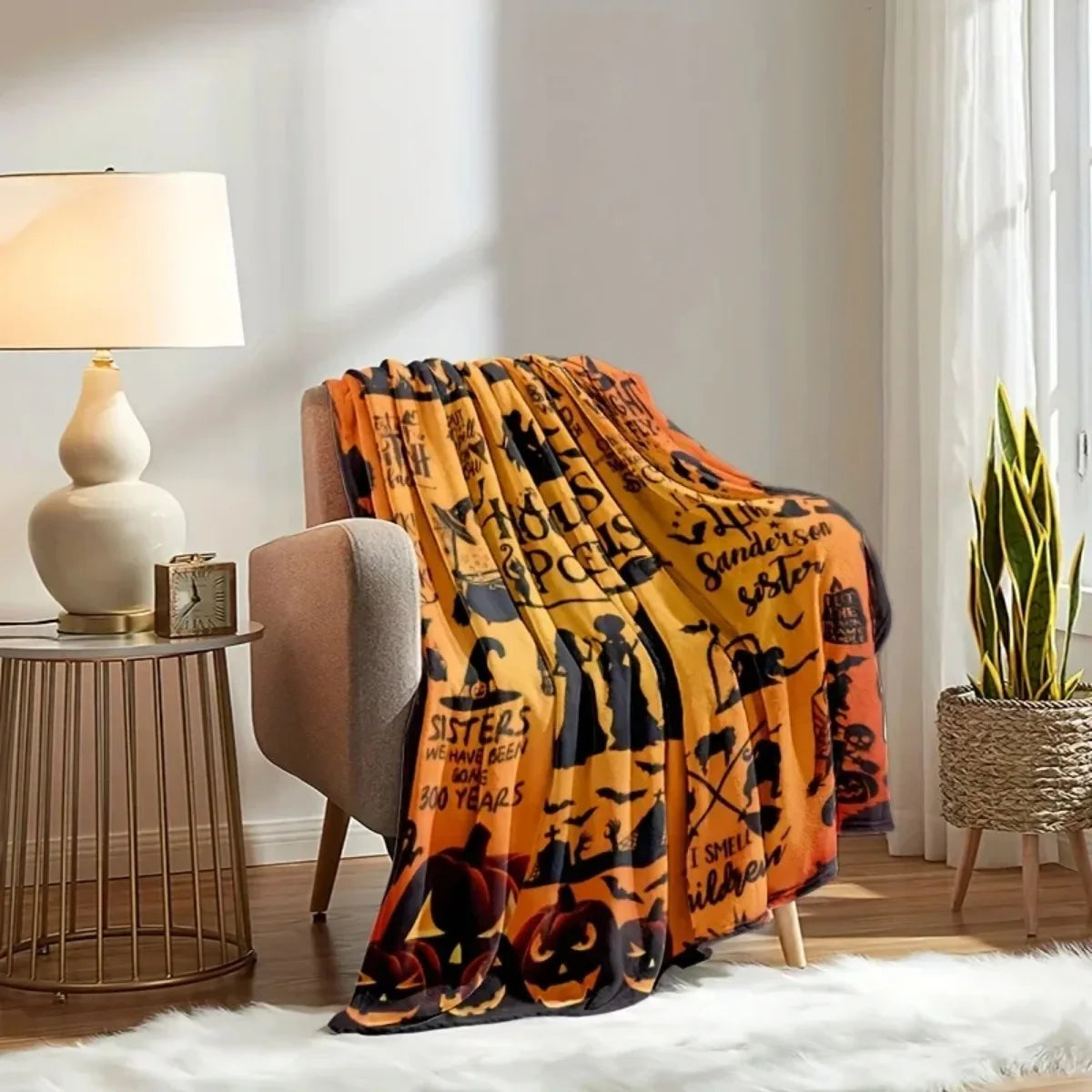 Hocus Pocus Halloween Throw Blanket - Soft, Lightweight Fall Decor 3