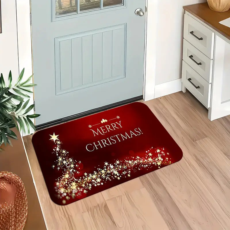 Holiday Door Mat - Festive Non-Slip Welcome Mat for Indoor & Outdoor Use 3
