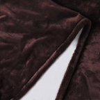 Electric Heated Flannel Blanket, 6 Heat Settings, Brown and White-Blanket-Homely Dreams-Default-Homely Dreams