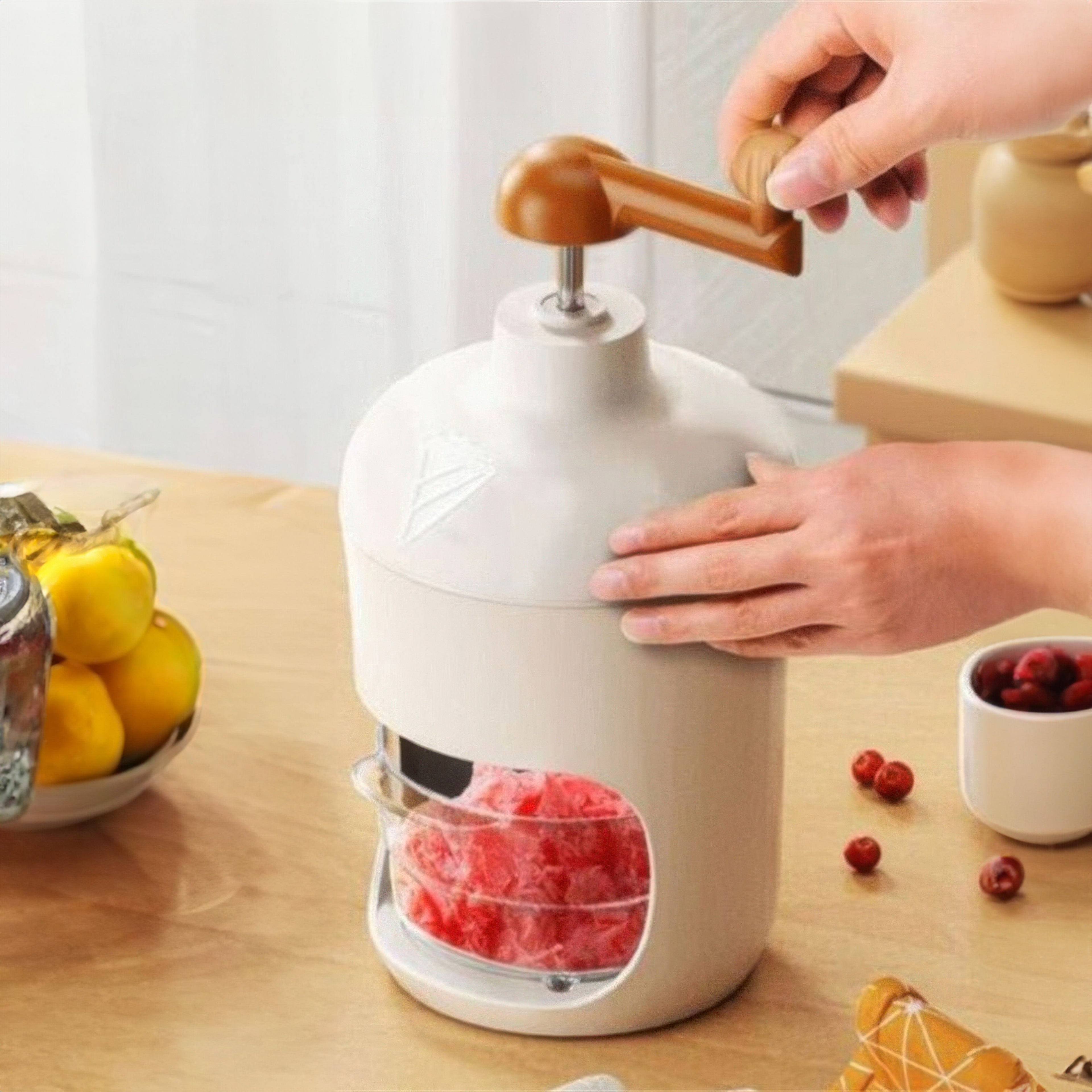 Ice Crusher Manual Hand Crank ABS Stainless Steel 14x14x24 cm 1