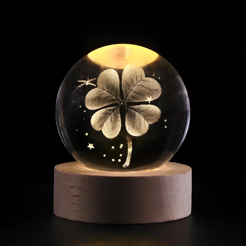 Crystal Ball Night Lamp with 3D Laser Art Ð Warm White Light for Relaxation & Modern DŽcor 15