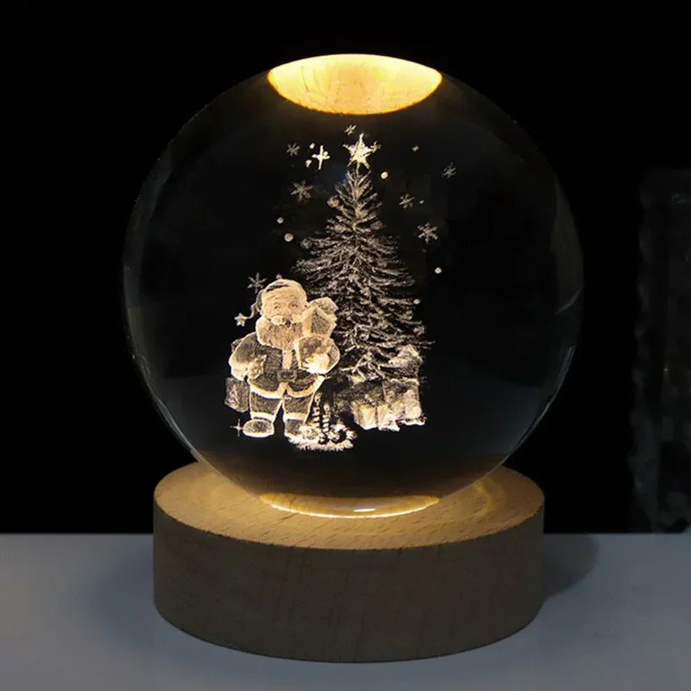 Crystal Ball Night Lamp with 3D Laser Art Ð Warm White Light for Relaxation & Modern DŽcor 18