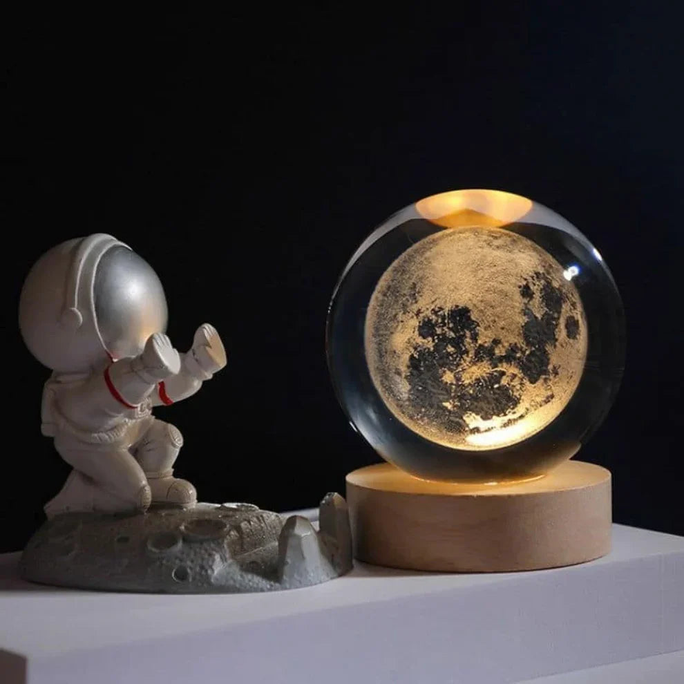 Crystal Ball Night Lamp with 3D Laser Art Ð Warm White Light for Relaxation & Modern DŽcor 2