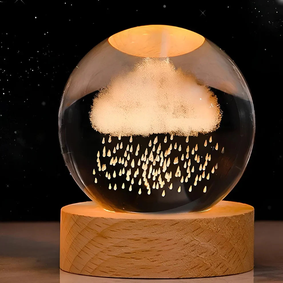 Crystal Ball Night Lamp with 3D Laser Art Ð Warm White Light for Relaxation & Modern DŽcor 22
