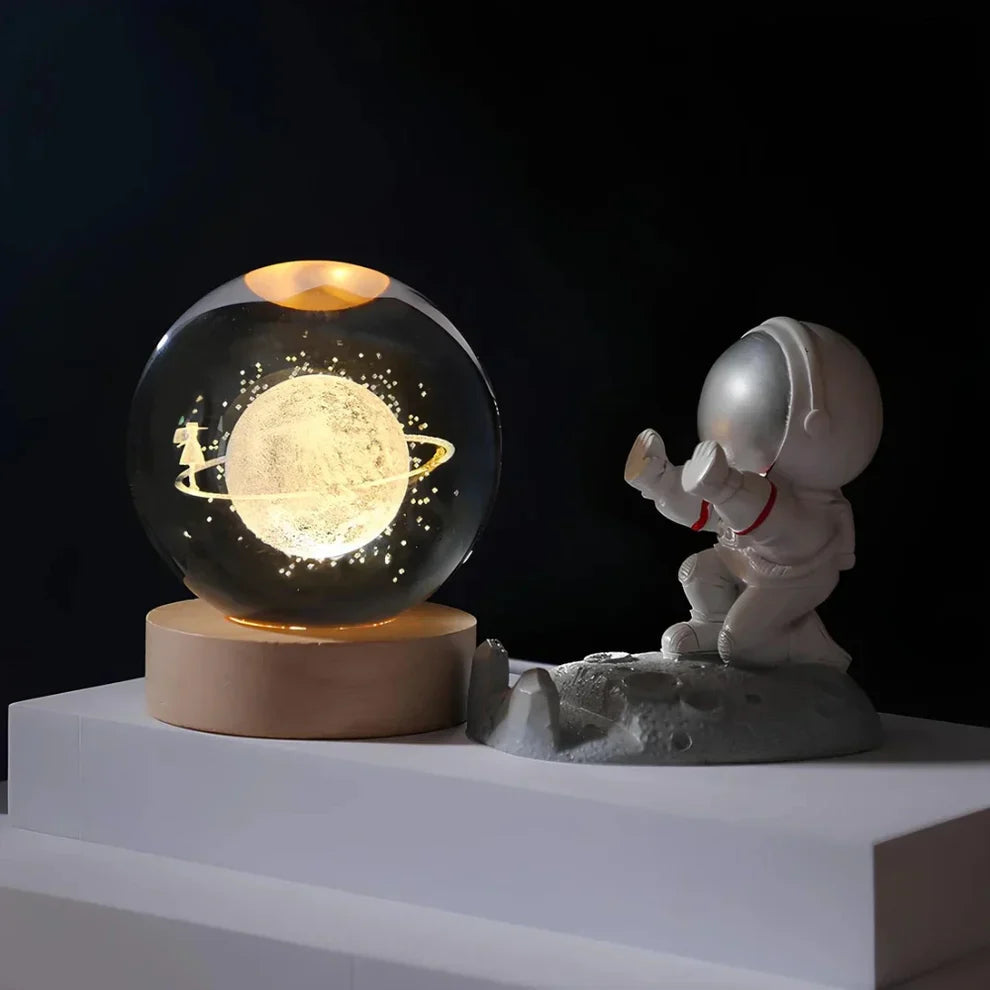 Crystal Ball Night Lamp with 3D Laser Art Ð Warm White Light for Relaxation & Modern DŽcor 8