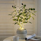 Illuminated Olive Branch Decor with 120 Warm-White LEDs – Handcrafted Flexible Design for Enchanting Ambience 0
