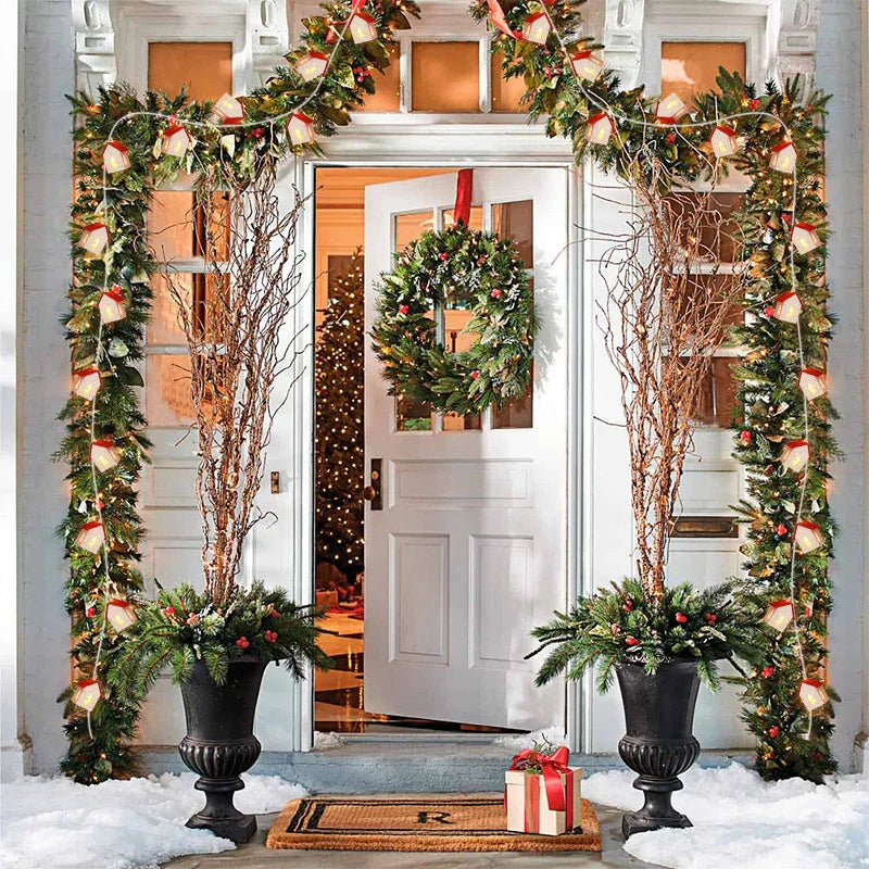 Illuminated Wooden Christmas Decoration with Warm LED Light 4