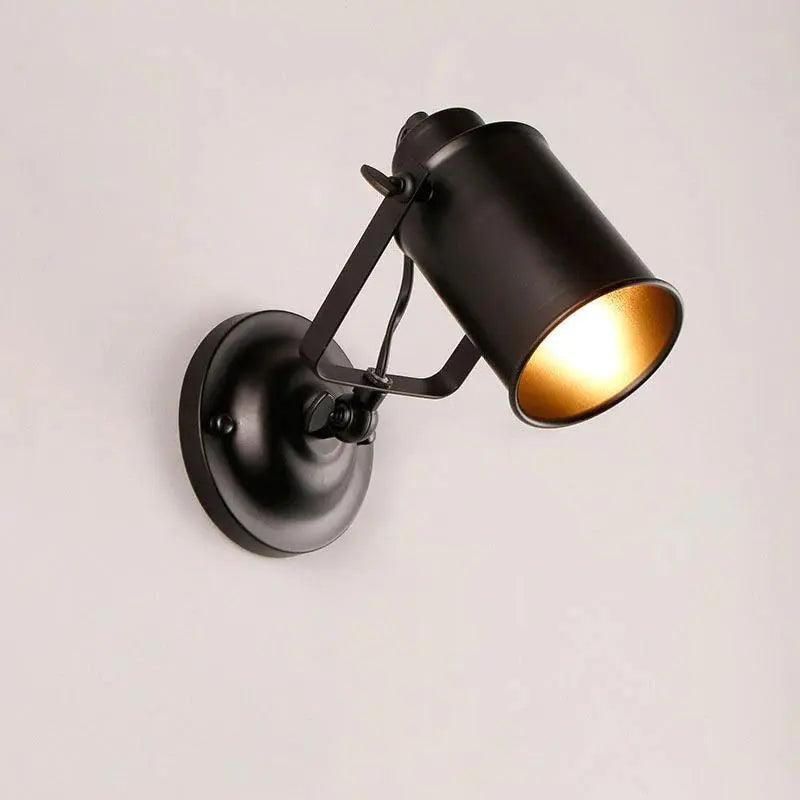 Industrial Plug-In Wall Sconce - Adjustable Lighting with Metal Cage Design 1