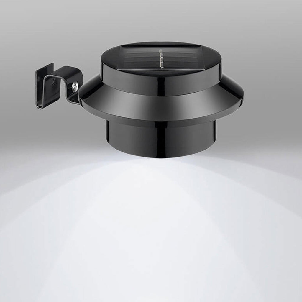 Industrial Solar Wall Light - Weatherproof Outdoor LED Sconce, Black/White 2