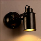 Industrial Wall Sconce - Adjustable Black Iron Design for Stylish Lighting 0