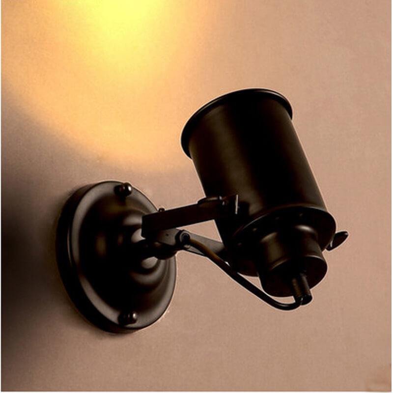 Industrial Wall Sconce - Adjustable Black Iron Design for Stylish Lighting 1