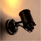 Industrial Wall Sconce - Adjustable Black Iron Design for Stylish Lighting 1