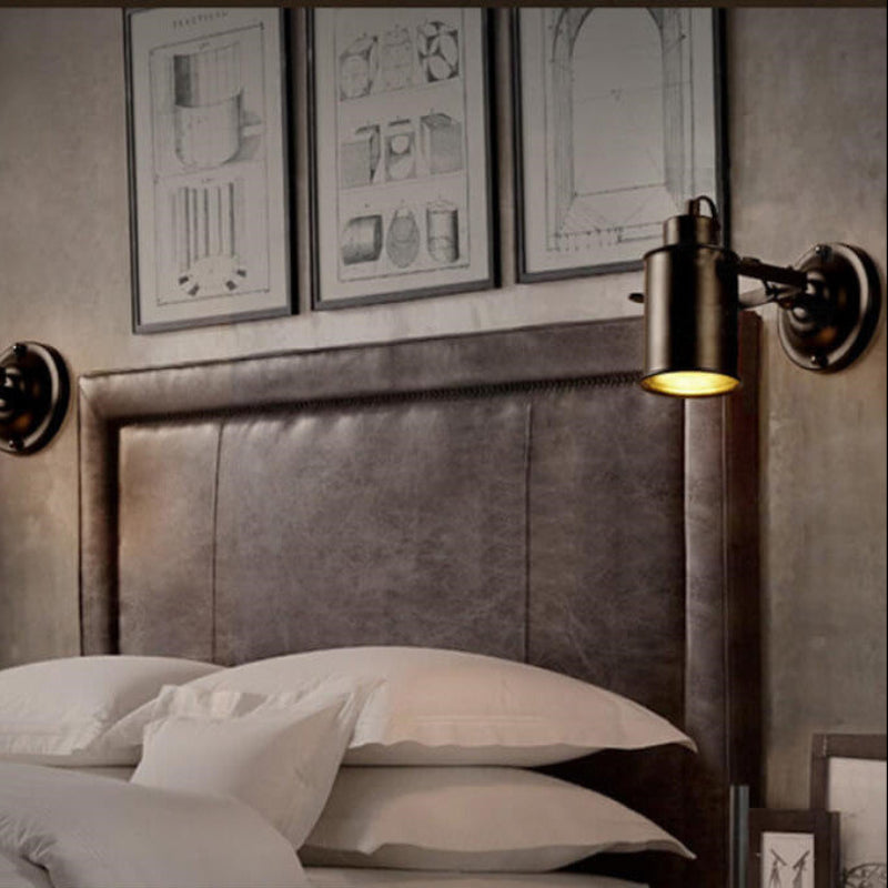 Industrial Wall Sconce - Adjustable Black Iron Design for Stylish Lighting 5
