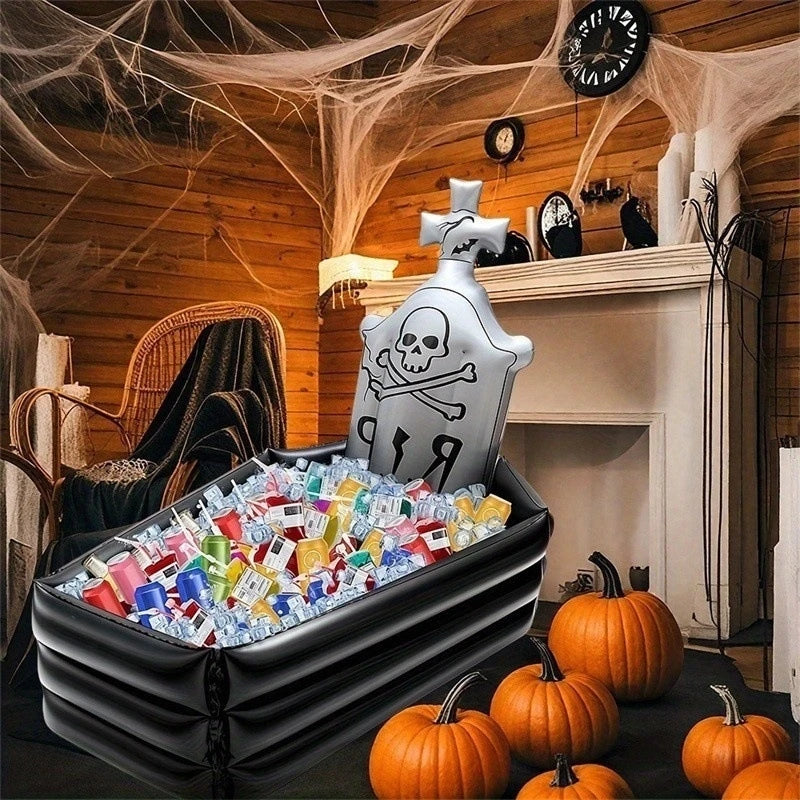 Inflatable Cooler - Large Capacity Halloween Coffin Design for Drinks 4