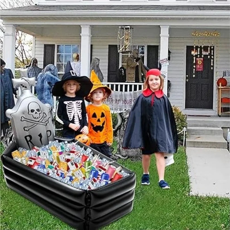 Inflatable Cooler - Large Capacity Halloween Coffin Design for Drinks 7