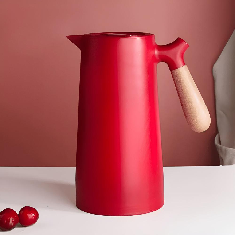 Insulated Carafe with Wooden Handle – Vacuum-Sealed Thermal Coffee and Tea Pot 9