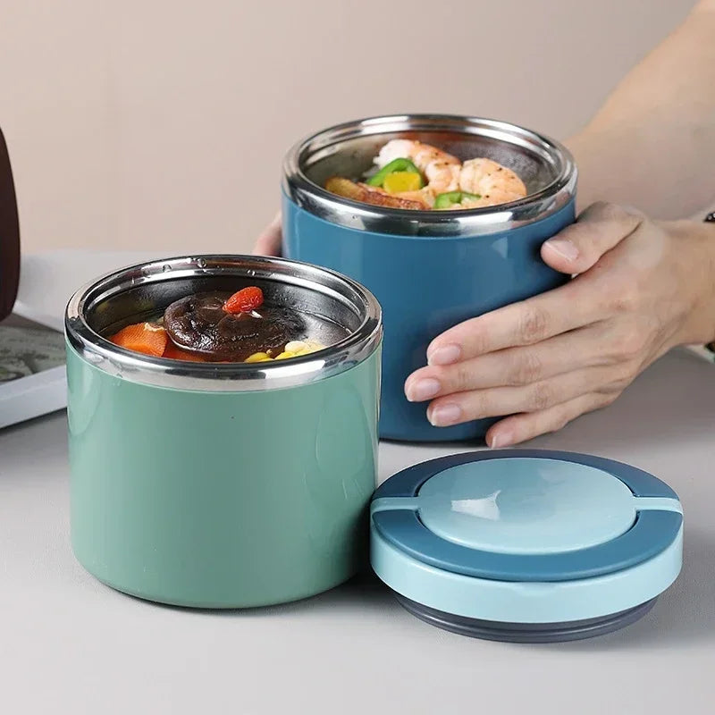 Insulated Lunch Box with Handle – Double-Walled Stainless Steel, Leak-Proof, 630ml/1000ml for Hot and Cold Meals 1