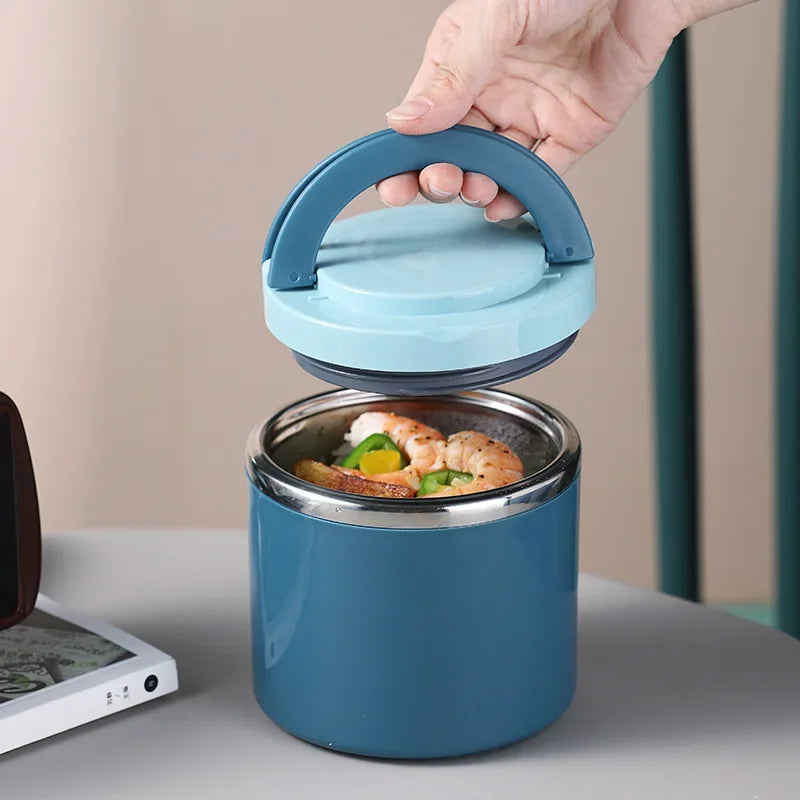 Insulated Lunch Box with Handle – Double-Walled Stainless Steel, Leak-Proof, 630ml/1000ml for Hot and Cold Meals 2