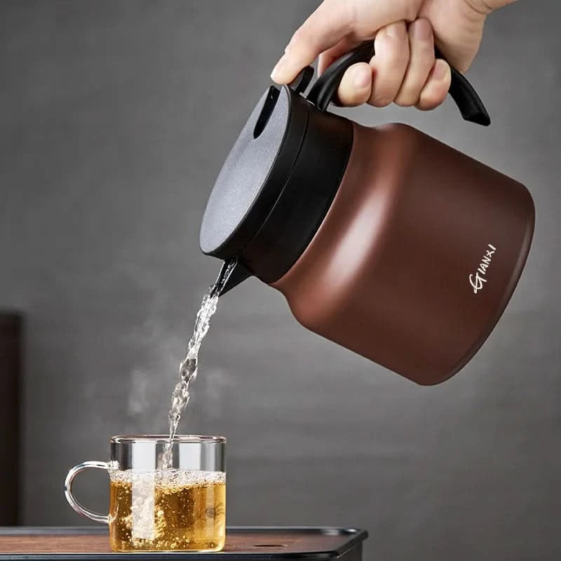 Insulated Stainless Steel Teapot with Infuser – 800ml Capacity for Hot and Cold Beverages, One-Handed Pouring, Vacuum Insulation 2