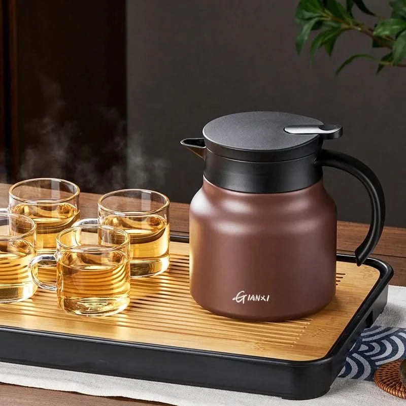 Insulated Stainless Steel Teapot with Infuser – 800ml Capacity for Hot and Cold Beverages, One-Handed Pouring, Vacuum Insulation 3
