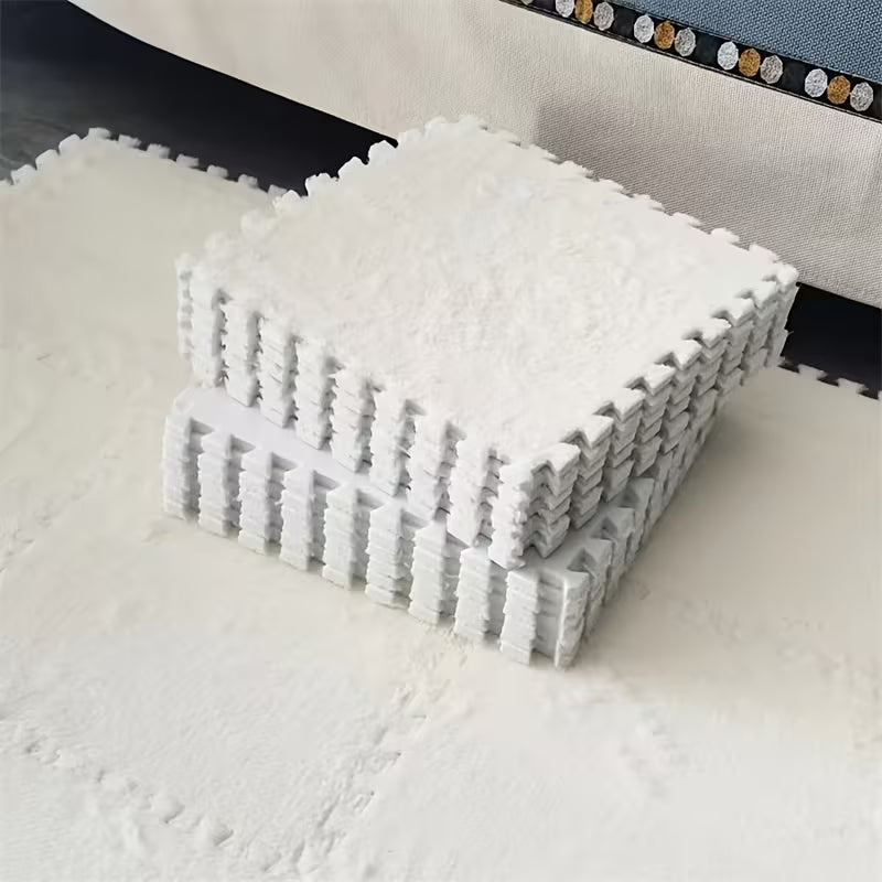 Interlocking Foam Plush Puzzle Floor Mat - Soft & Customizable Play Surface 8
