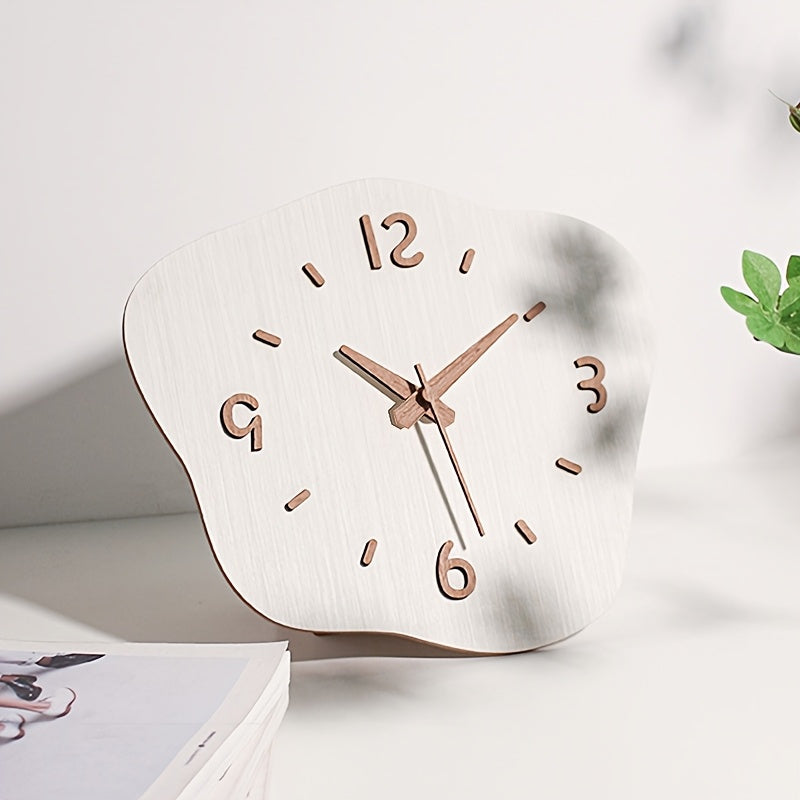Irregular Wooden Wall Clock with Silent Movement – Unique Modern Wall Clock Decor for Home and Office 6