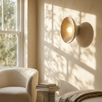 Japanese Bowl Wall Light - Soft Ambient Glow, Organic Design Sconce 2