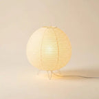 Japanese Paper Lantern Table Lamp - Elegant Bedside Lighting for Serene Spaces 2