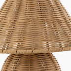 Japanese Style Bamboo Table Lamp with Hemp Rope Shade and USB LED Light – Ideal for Bedside and Desk Use 6