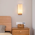 Japanese Style Wood Glass Wall Sconce - Elegant Ambient Wall Light 1