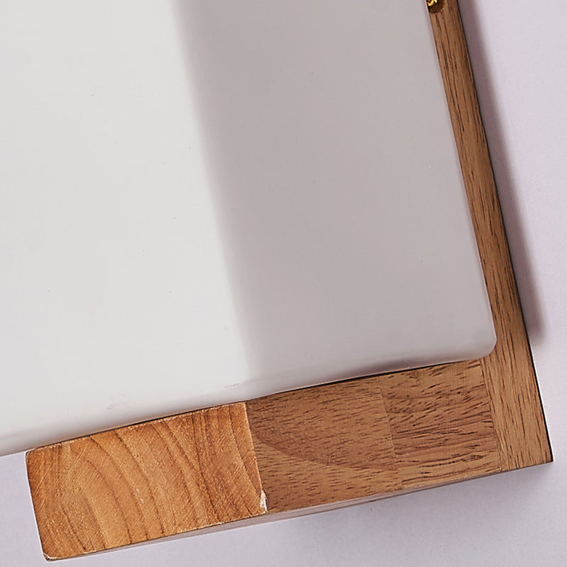Japanese Style Wood Glass Wall Sconce - Elegant Ambient Wall Light 6
