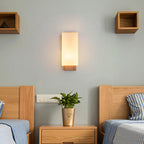 Japanese Style Wood Glass Wall Sconce - Elegant Ambient Wall Light 7