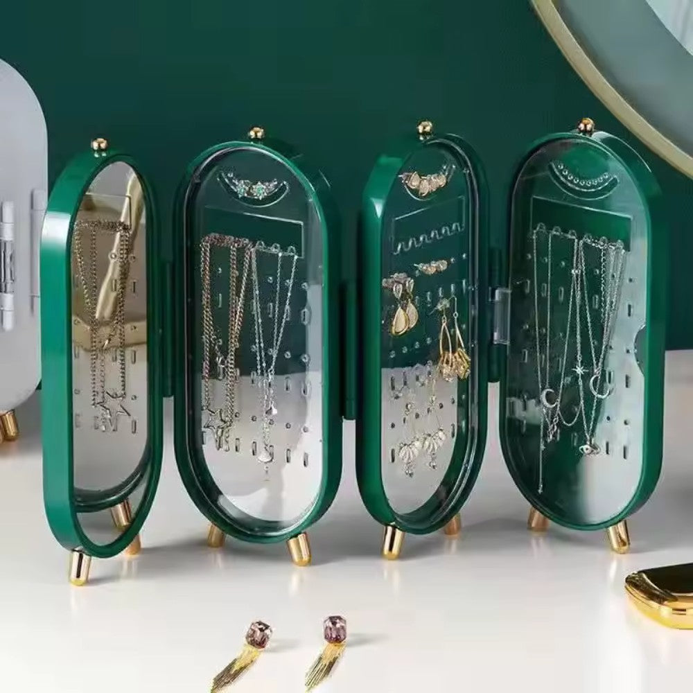 Jewelry Box Organizer - Compact Jewelry Storage with Mirror for Women 6
