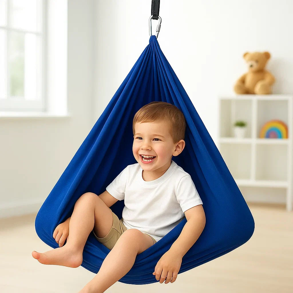 Kids Cotton Hanging Chair - Comfortable Indoor Swing for Sensory Play 1