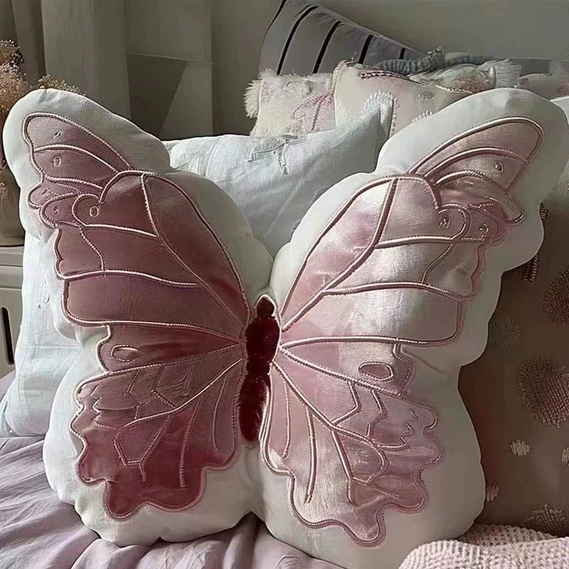 Kids' Butterfly Cushion - Cozy Plush Pillow in Pink & Purple 1