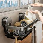 Kitchen Shelf Organizer - Strong Suction Cups & Open Drain Design 1