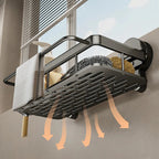 Kitchen Shelf Organizer - Strong Suction Cups & Open Drain Design 5