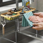 Kitchen Sink Caddy Organizer - Space-Saving Sponge Holder with Drip Tray 1