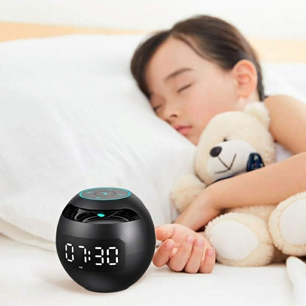 LED Alarm Clock with Bluetooth Speaker, 5W Output, 2200mAh Battery 11