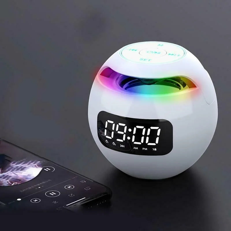 LED Alarm Clock with Bluetooth Speaker, 5W Output, 2200mAh Battery 5