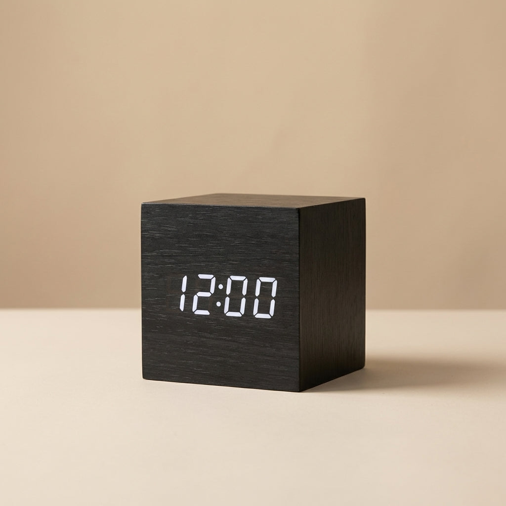 LED Alarm Clock with Intelligent Sound Control – Minimalist Digital Clock for Modern Spaces