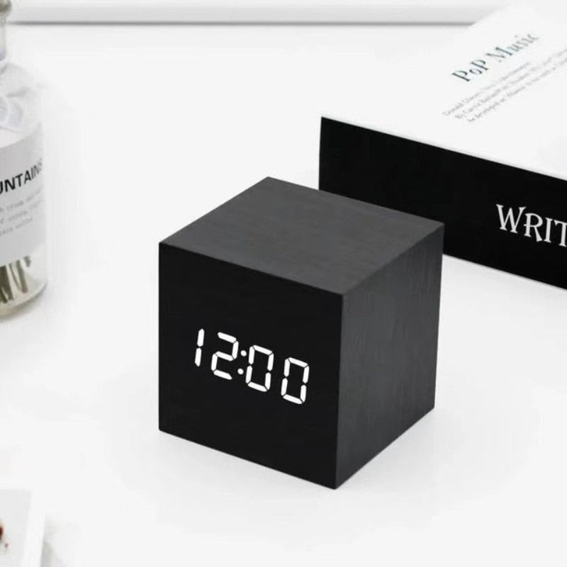 LED Alarm Clock with Intelligent Sound Control – Minimalist Digital Clock for Modern Spaces 0
