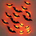 LED Bat Wall Lights - 16-Piece Set for Indoor & Outdoor Halloween Decorations 4