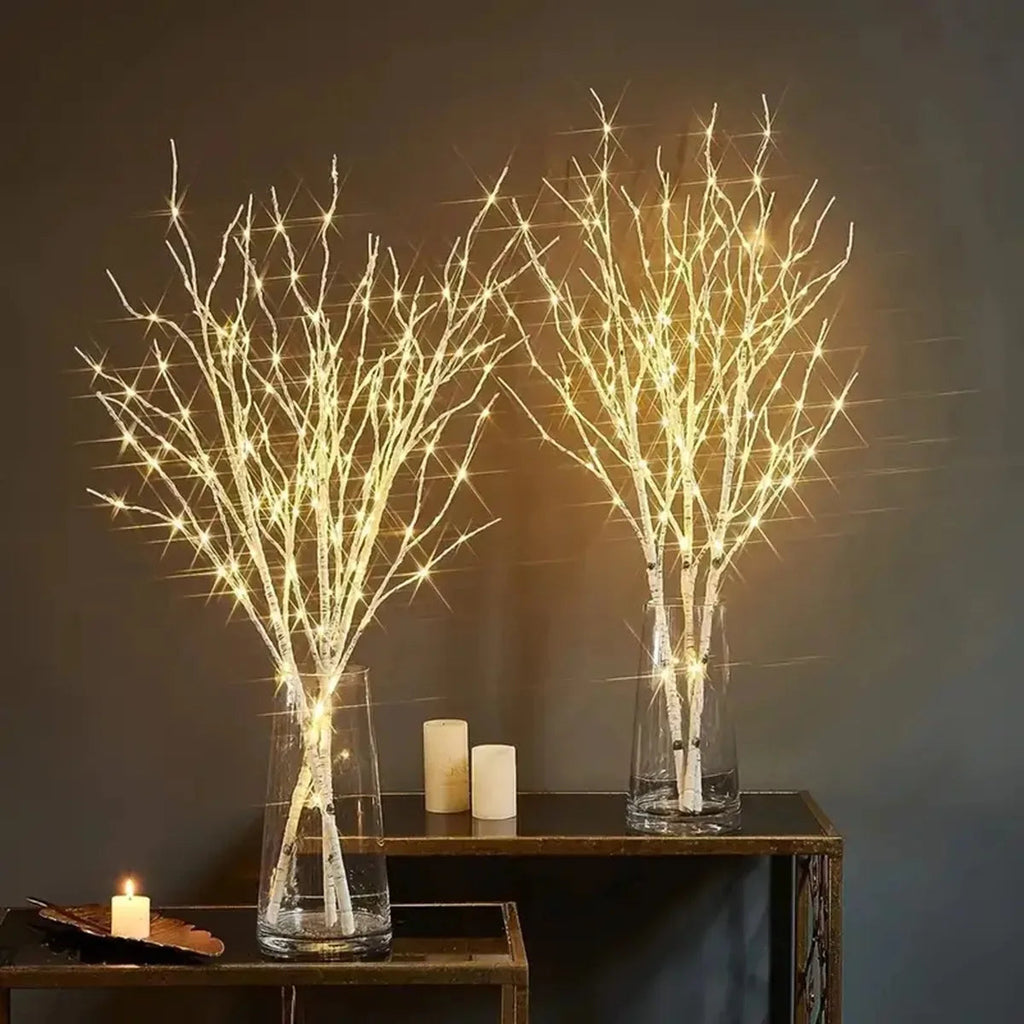 LED Birch Branch Fairy Lights - 20 Warm Twinkle Lights for Versatile Decor 2